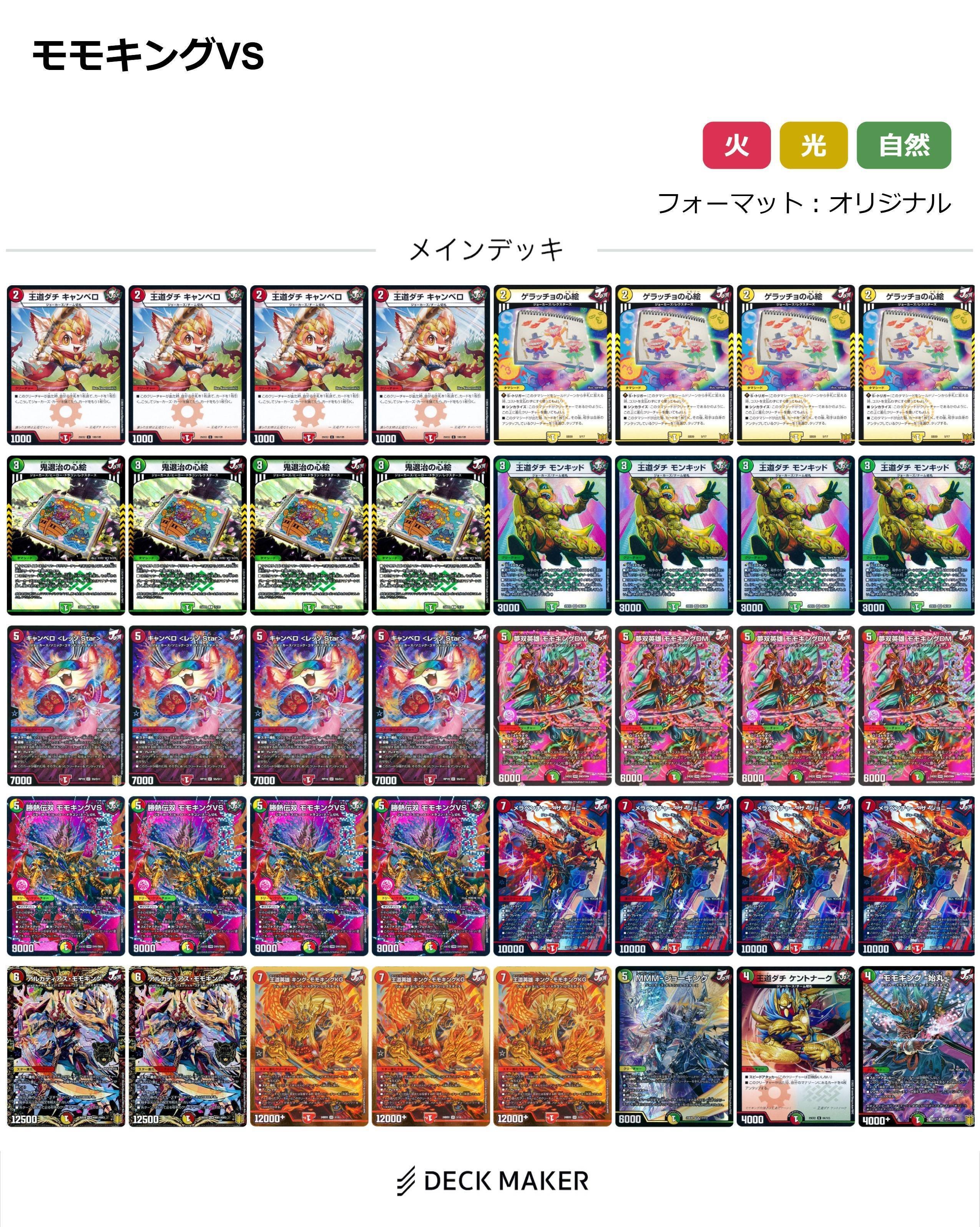 赤白緑・リースモモキング・ジョーカーズデッキ　勝熱伝双モモキングVS RX dm デッキ紹介】赤白緑モモキングVS！｜カジュアる