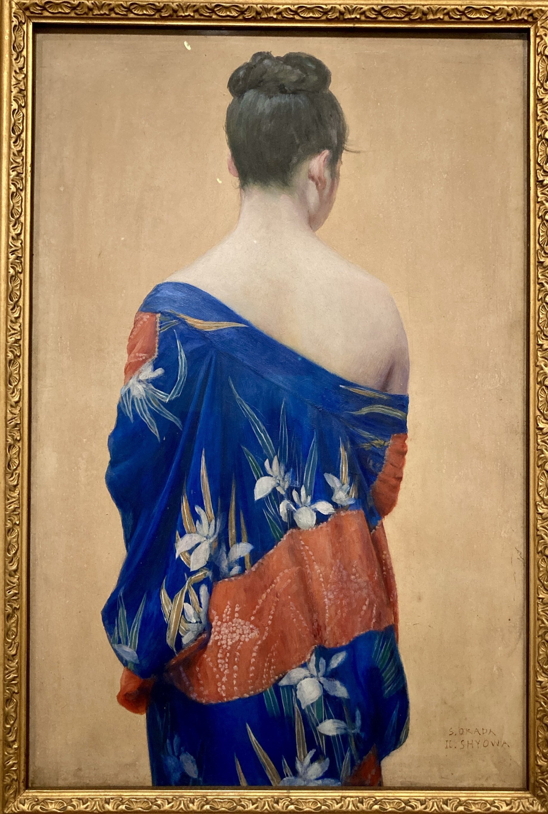 岡田三郎助、【裸婦】、新品高級額 額装付、年代物・希少画集画、状態良好 岡田三郎助、【裸婦】、新品高級額 額装付、年代物・希少画集画