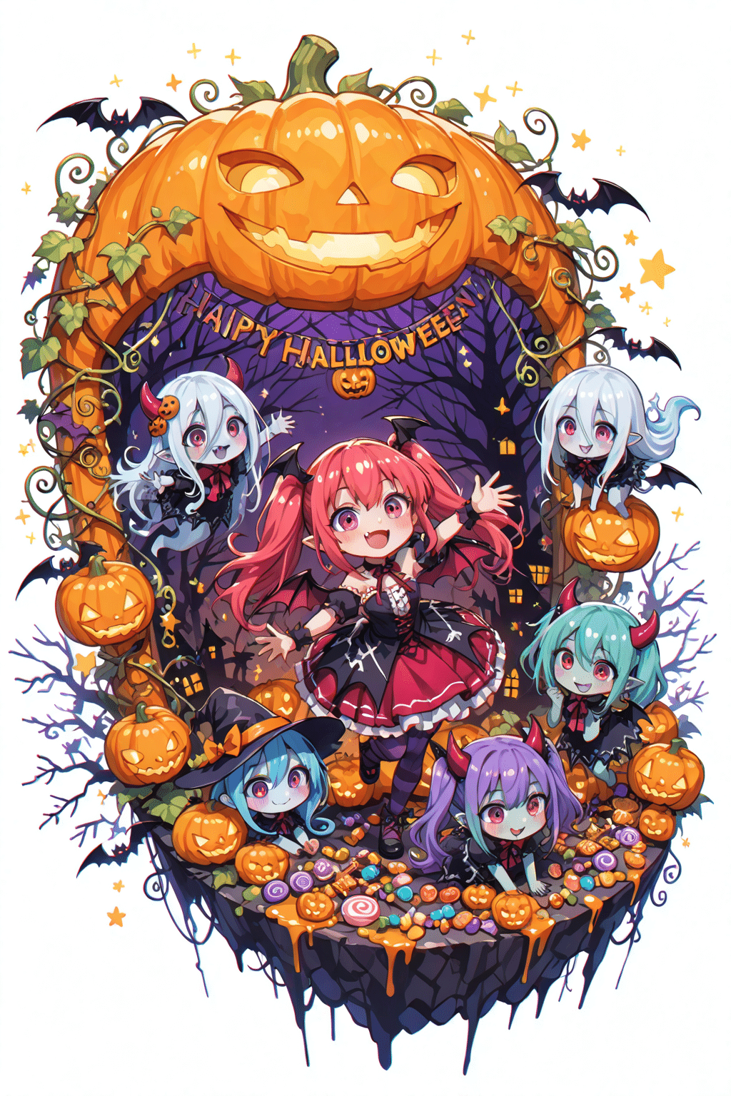 と*ん様 手描きイラスト◆ファンアート【Blood Moon】大遅刻ハロウィン と*ん様 手描きイラスト◇ファンアート【Blood Moon】大遅刻ハロウィン