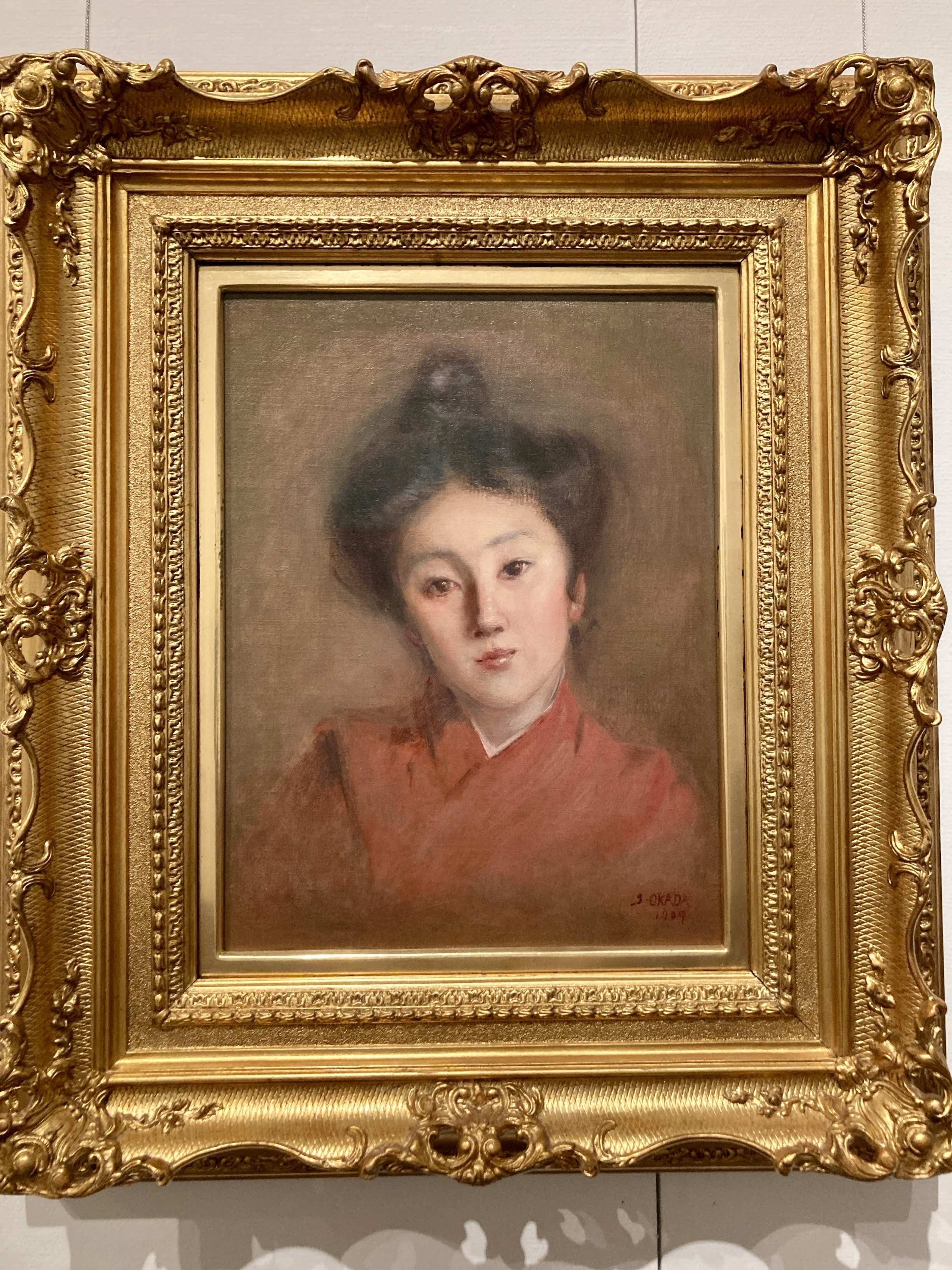 岡田三郎助、セーヌ河上流の景、希少画集画、新品額装付 岡田 三郎助 、セーヌ河上流の景、希少な額装用画集より、新品高級額