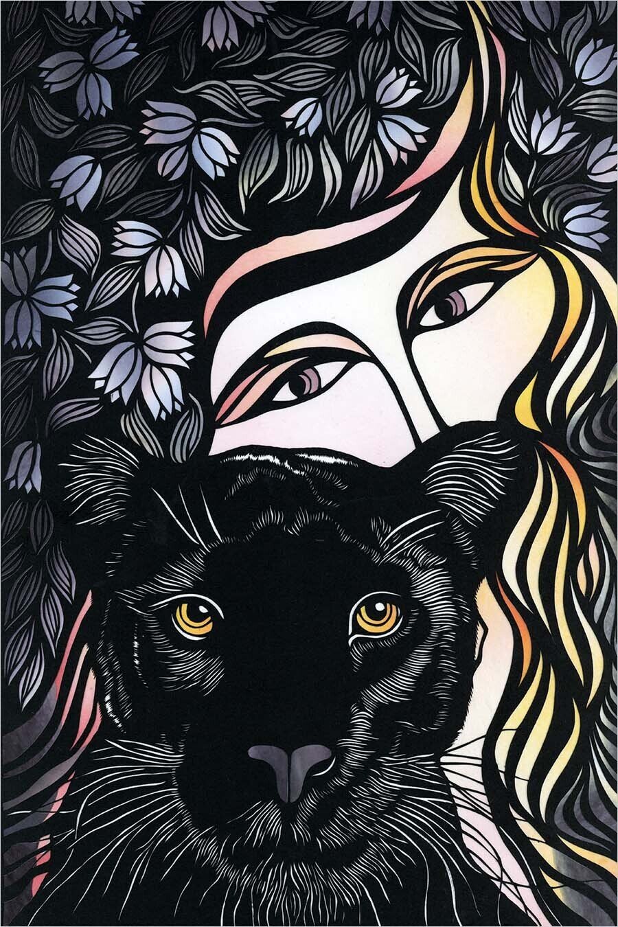 額 女豹に黒猫 女・豹｜SengaArt