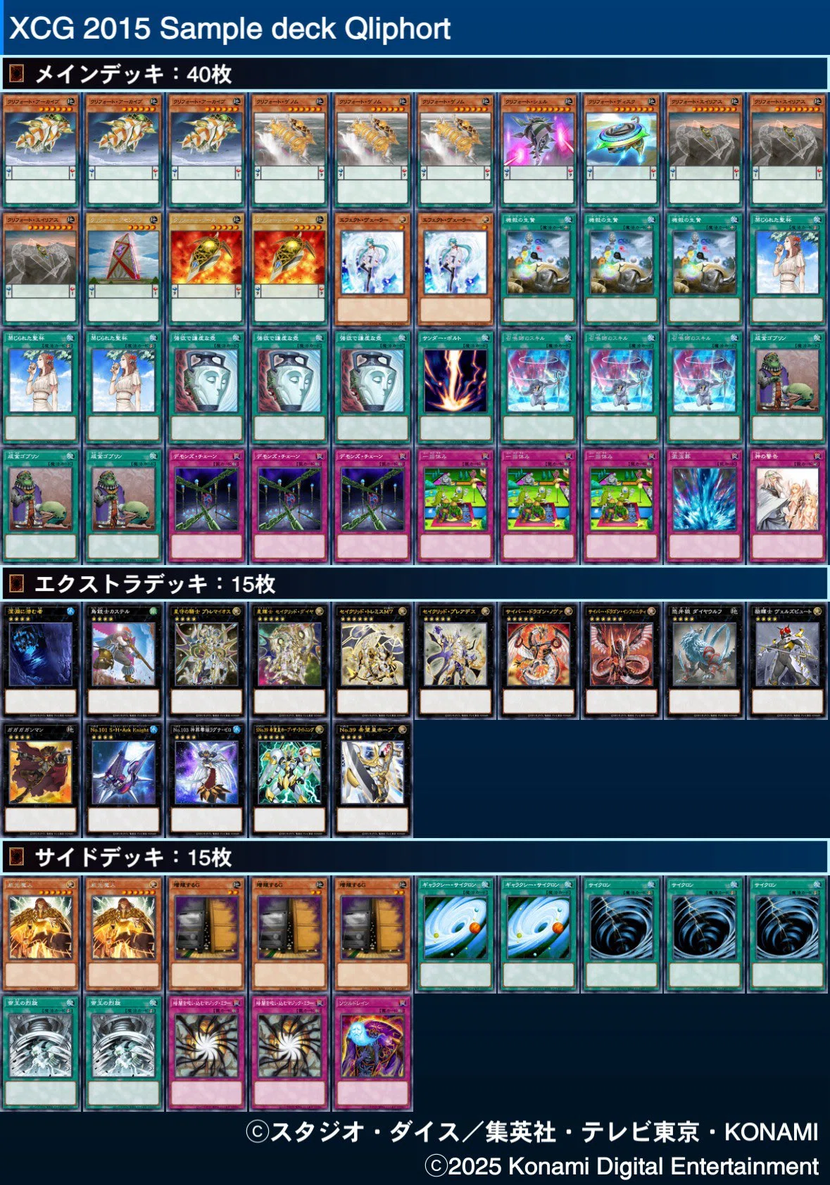 【2015環境】バーストコンデッキ&パーツ 2015 XCG (OCG x TCG) について｜41y