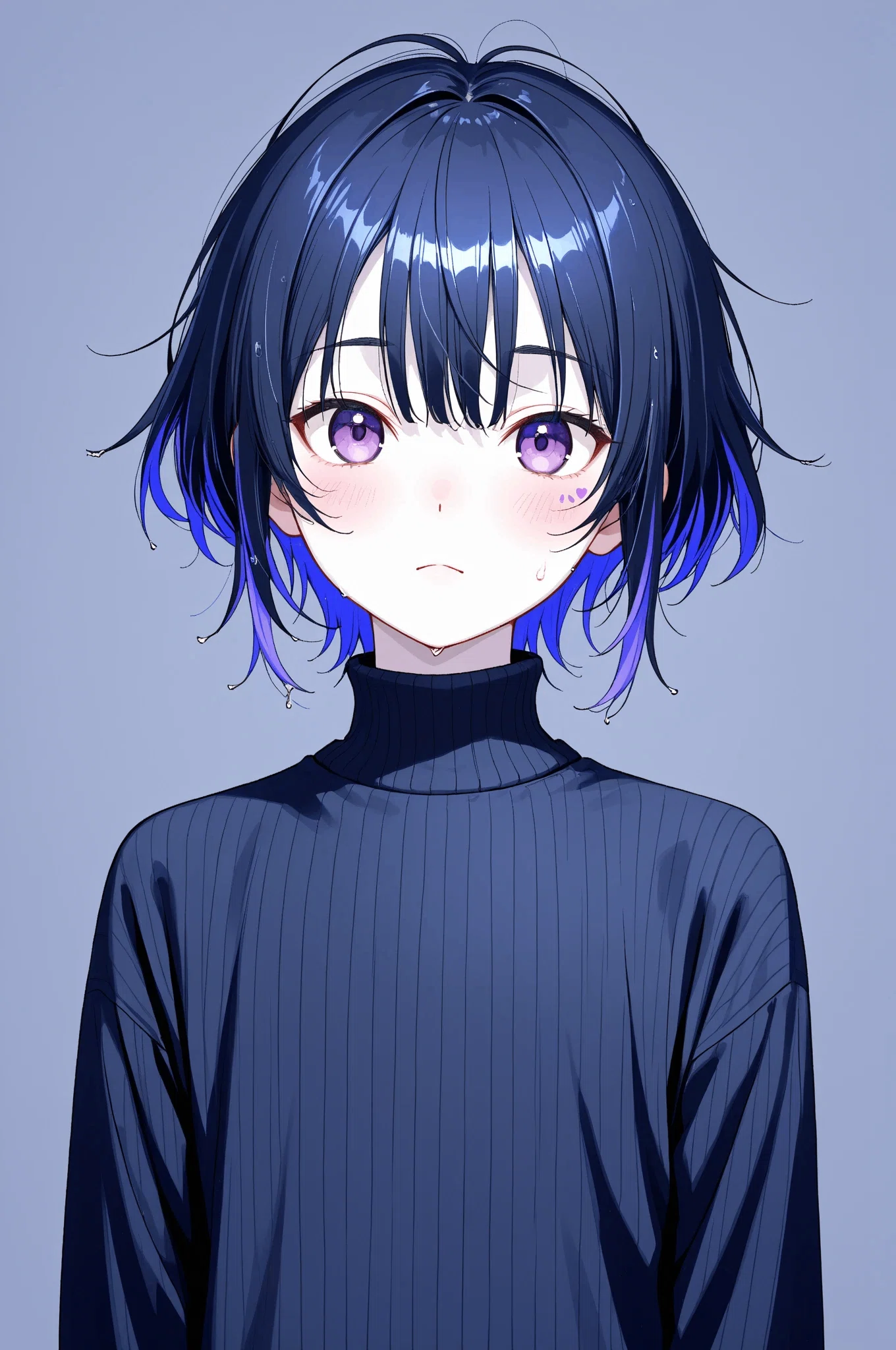1点物】勉強の後は オリジナルキャラ 黒髪 カラーイラスト オリジナル