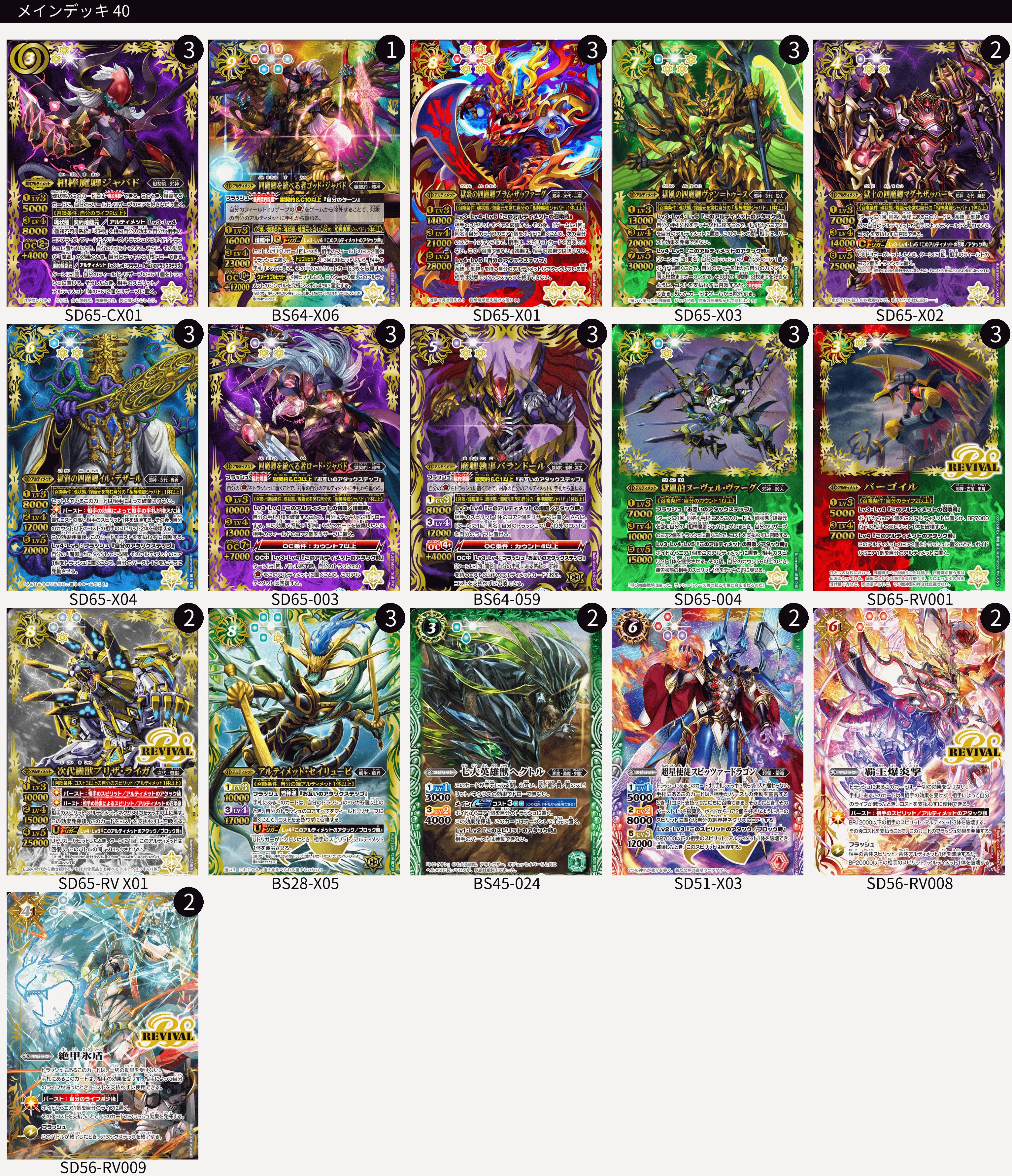 バトルスピリッツ バトスピ 機人 デッキ デッキ 機人 鋼鉄の契約神