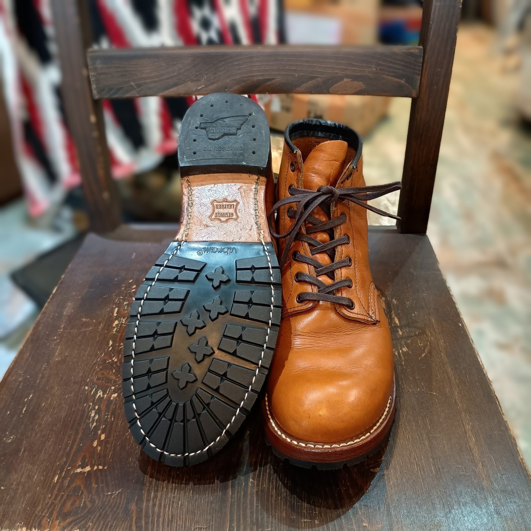 ハーフソール交換】Red Wing Beckman加水分化したハーフソール交換