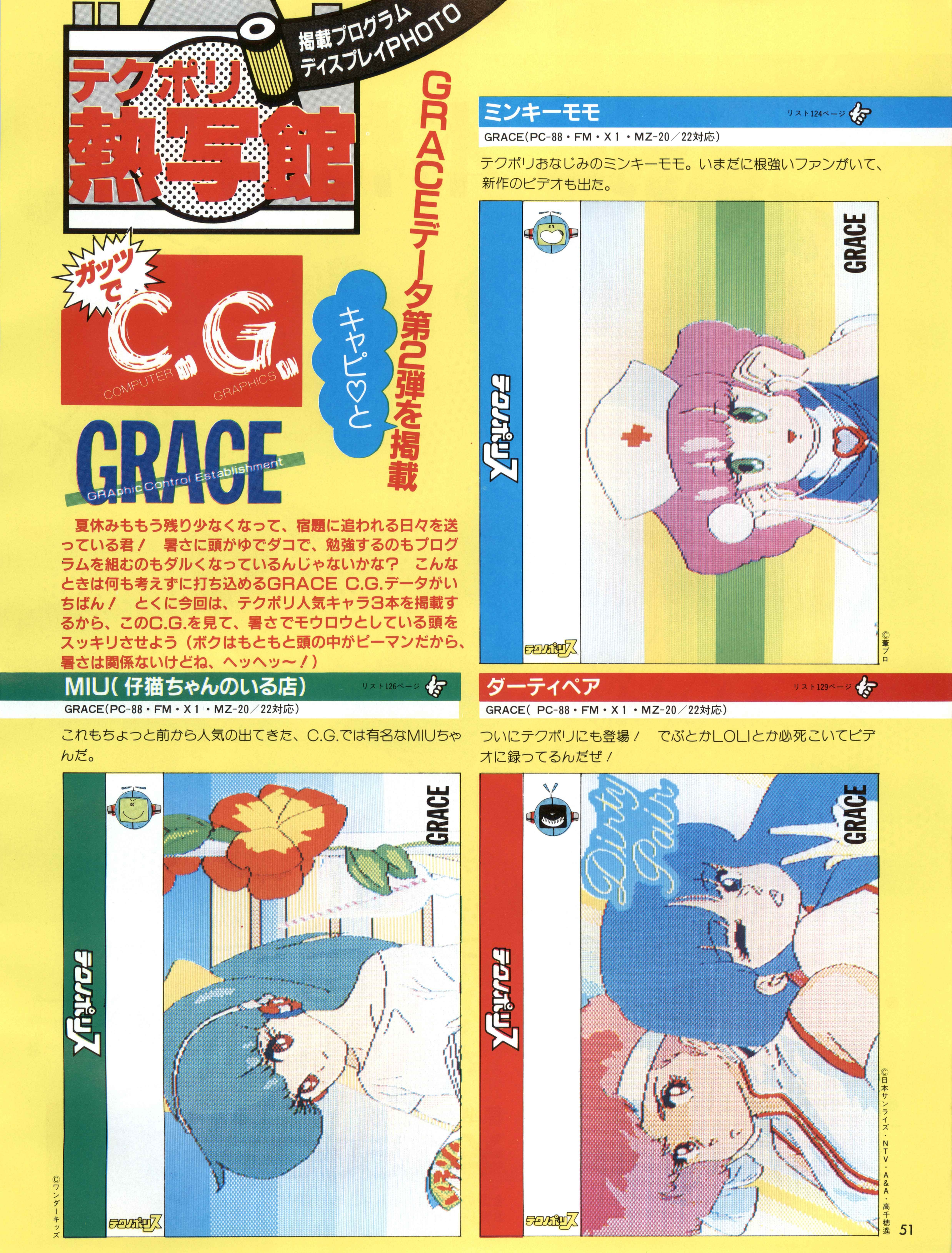 85年美少女CGに殉じたテクノポリス。ガッツでC.G.が遺した物