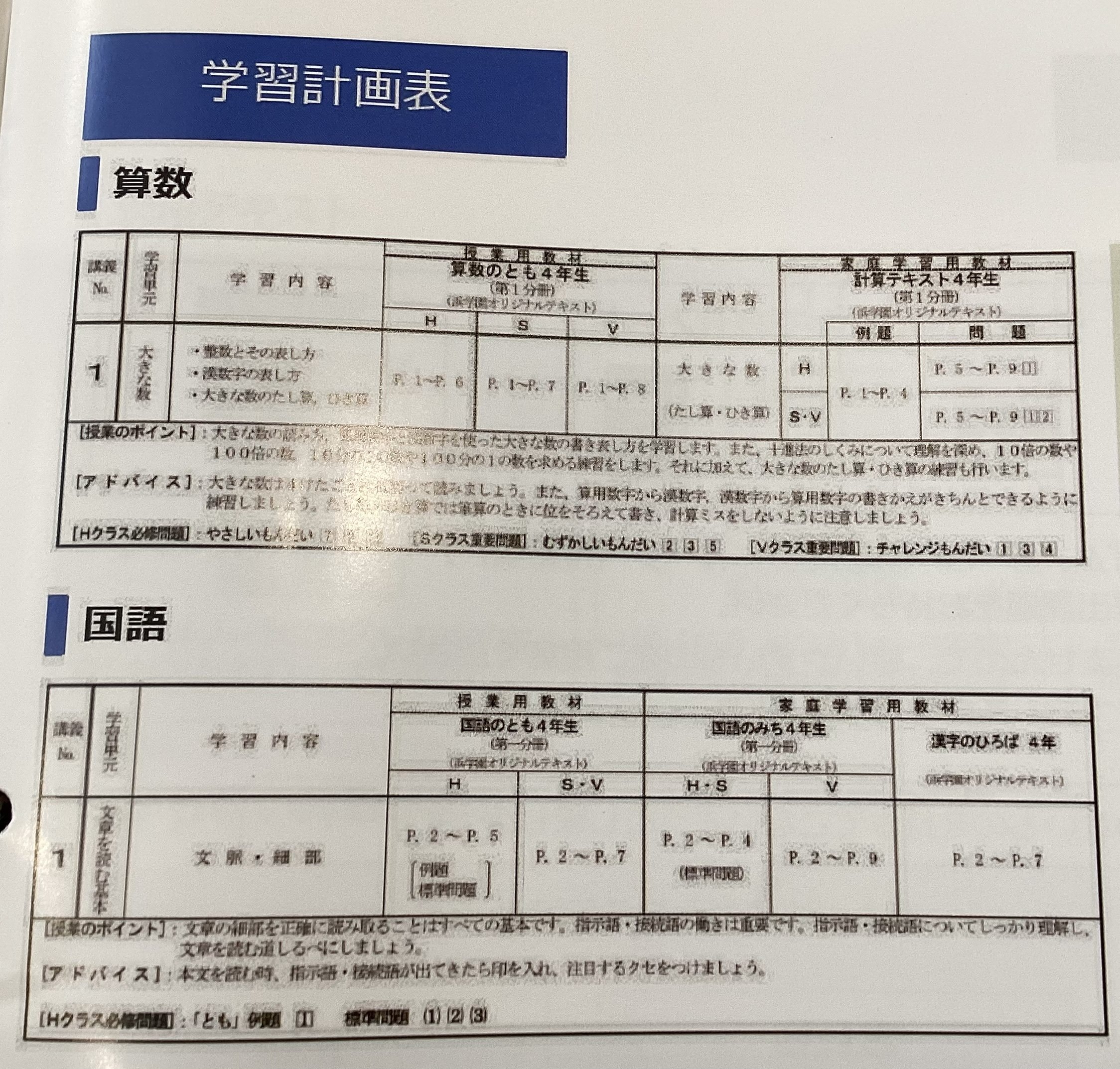 vol.3 小4編｜浜学園土曜マスターコース/宿題のスケジュール