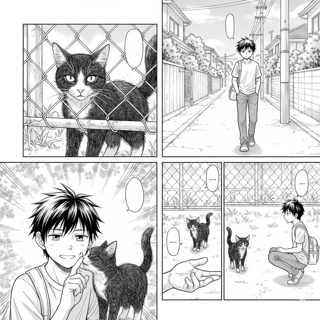 5コマ漫画イラストをコマ割り指定してGeminiで一発生成‼️｜nin