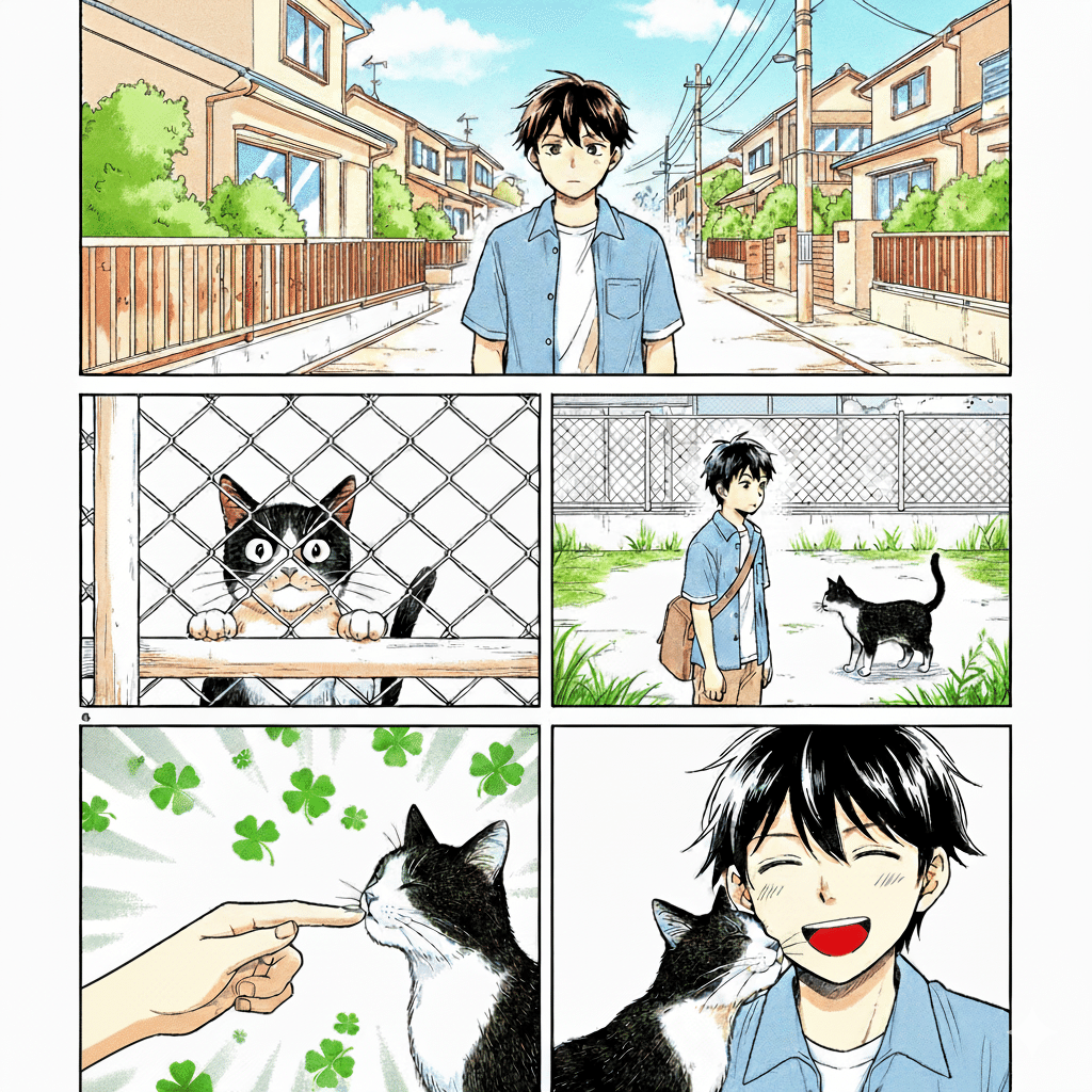 5コマ漫画イラストをコマ割り指定してGeminiで一発生成‼️｜nin