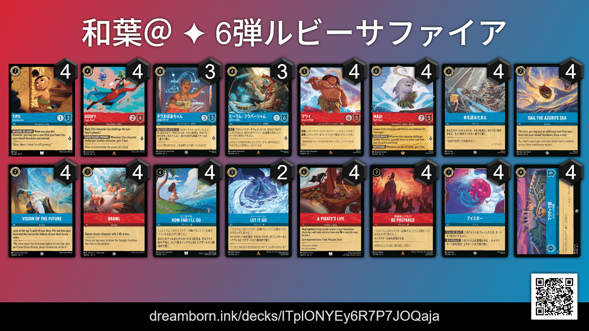 ロルカナ 6弾デッキ紹介記事｜和葉＠