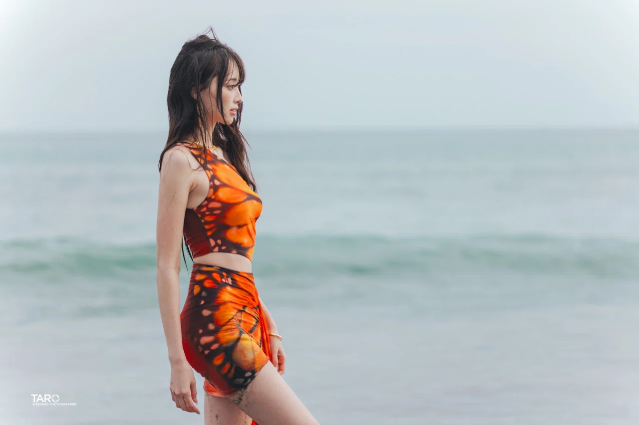 Yuko Oshima ビーチポートレート 撮影師太郎｜夏の湘南ビーチポートレート撮影でオートフォーカス試し