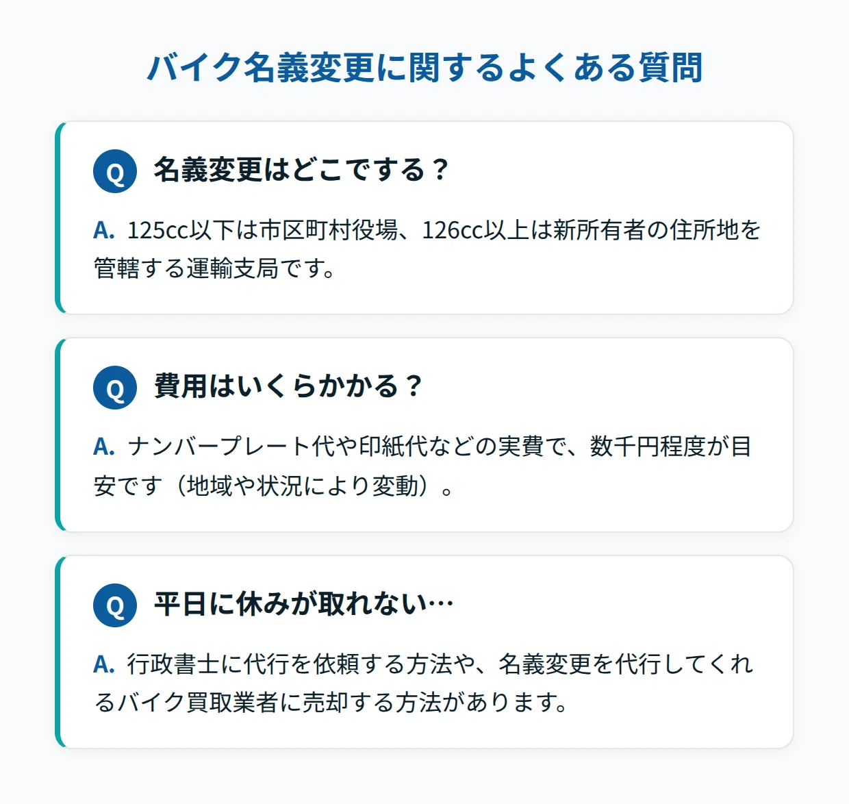 バイク 名義 変更 やり方