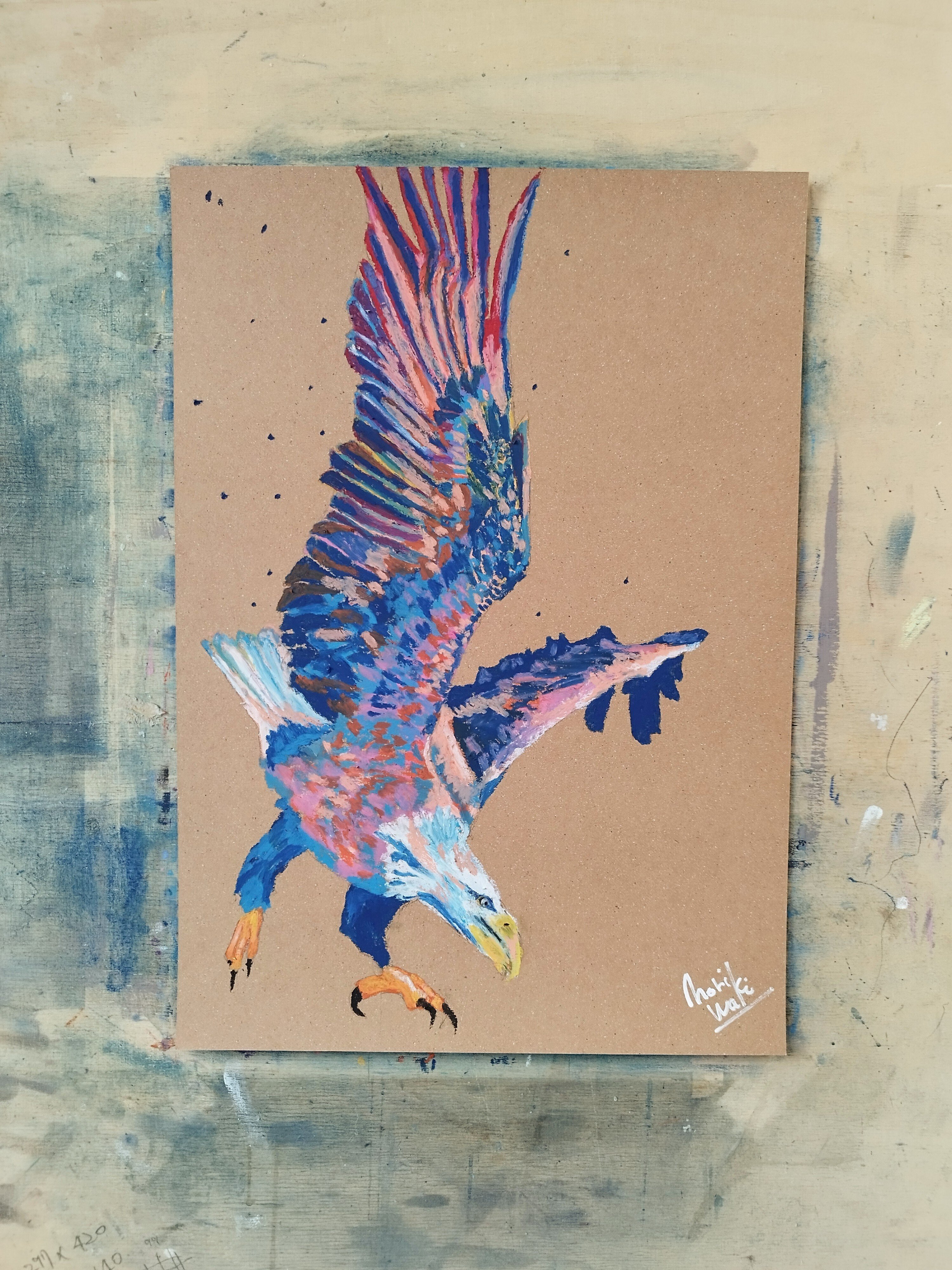 リアリズム 油彩 鷲 絵画 Yahoo!オークション - ナカジマカツ(1954-) リアリズム油彩6号『宇津峰