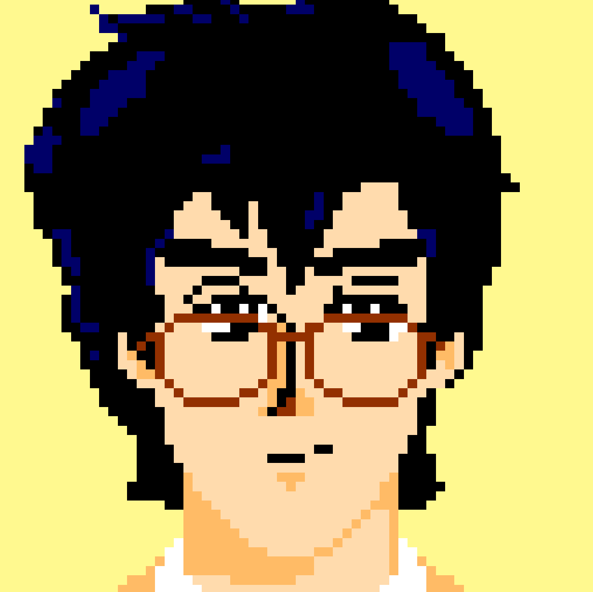 真正面の顔をドット絵で描く難易度が高い・・・｜MAKOTO