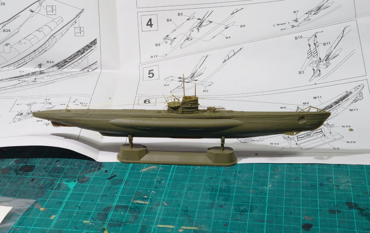 AFVクラブ 1/350 Uボート VII C型をウェザリングで楽しむ。｜はるさー