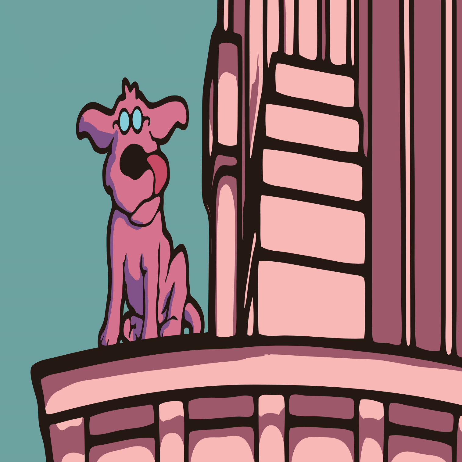 Rapソフビ 第4弾 ピンク ～時計台の犬～「俺のチキンがッ！」｜Futureman