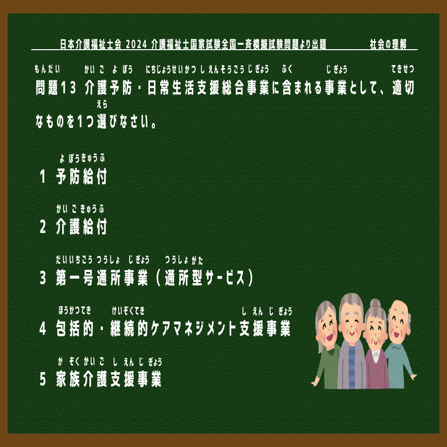 介護福祉士模擬試験】社会の理解🌸（2024年度・問題13・模試解説