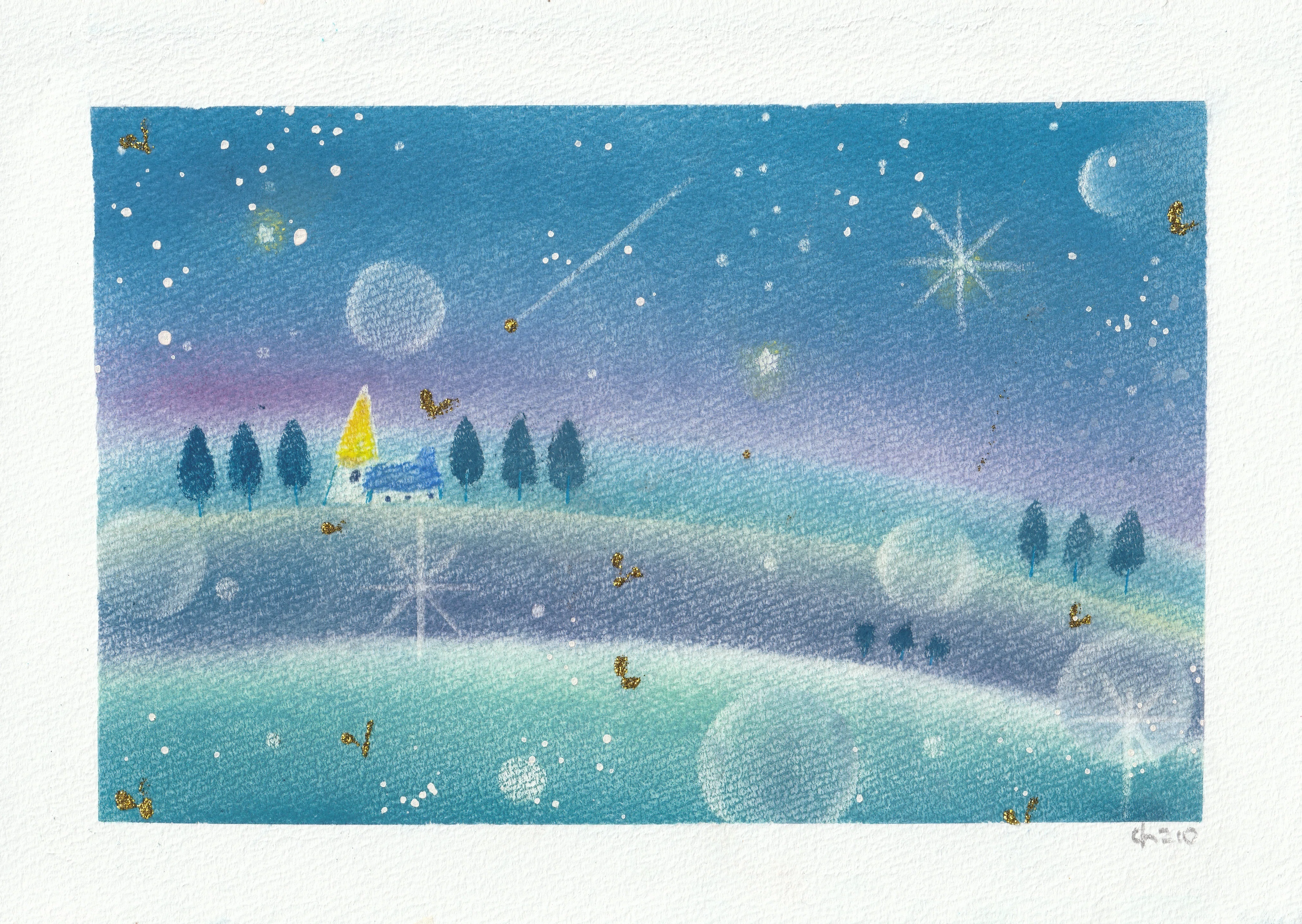 星の丘の家」パステルアート｜chico