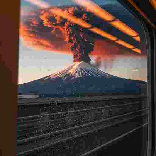 富士山噴火 写真素材/写真販売 AI画像 有料＜30枚：350円＞商用利用可（サンプル）01