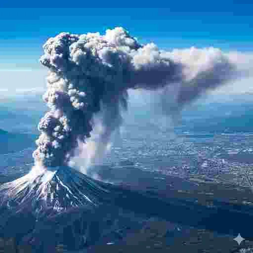 富士山噴火 写真素材/写真販売 AI画像 有料＜30枚：350円＞商用利用可（サンプル）07