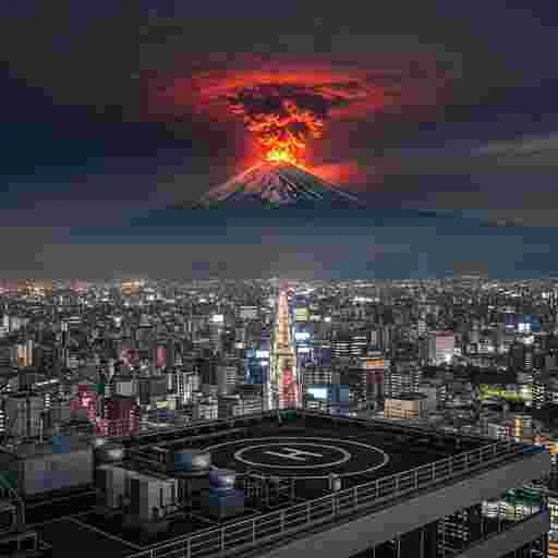 富士山噴火 写真素材/写真販売 AI画像 有料＜30枚：350円＞商用利用可（サンプル）04