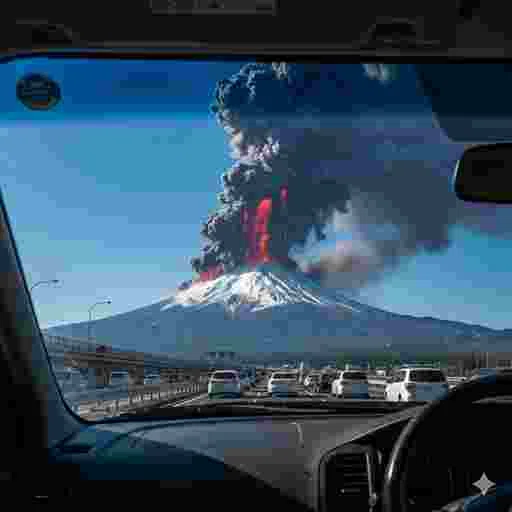 富士山噴火 写真素材/写真販売 AI画像 有料＜30枚：350円＞商用利用可（サンプル）019