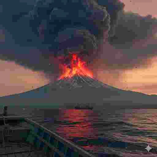 富士山噴火 写真素材/写真販売 AI画像 有料＜30枚：350円＞商用利用可（サンプル）016