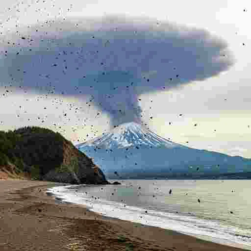 富士山噴火 写真素材/写真販売 AI画像 有料＜30枚：350円＞商用利用可（サンプル）028