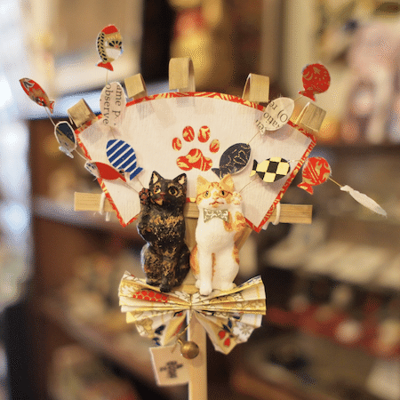 meduses】ミニチュア猫乗せ熊手受注販売（受付終了）｜王冠印雑貨店