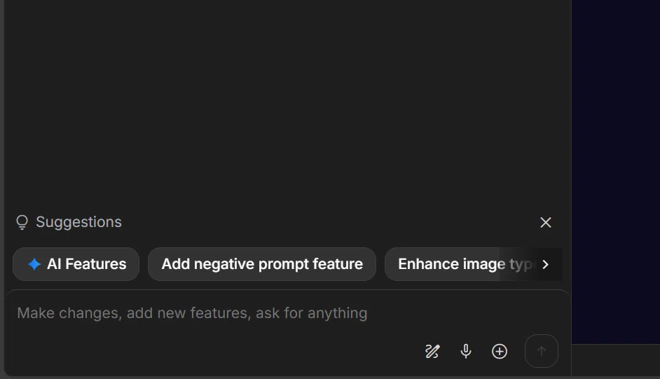 完成したアプリをカスタマイズする方法として、Google AI Studioのチャットボックスをガイド。