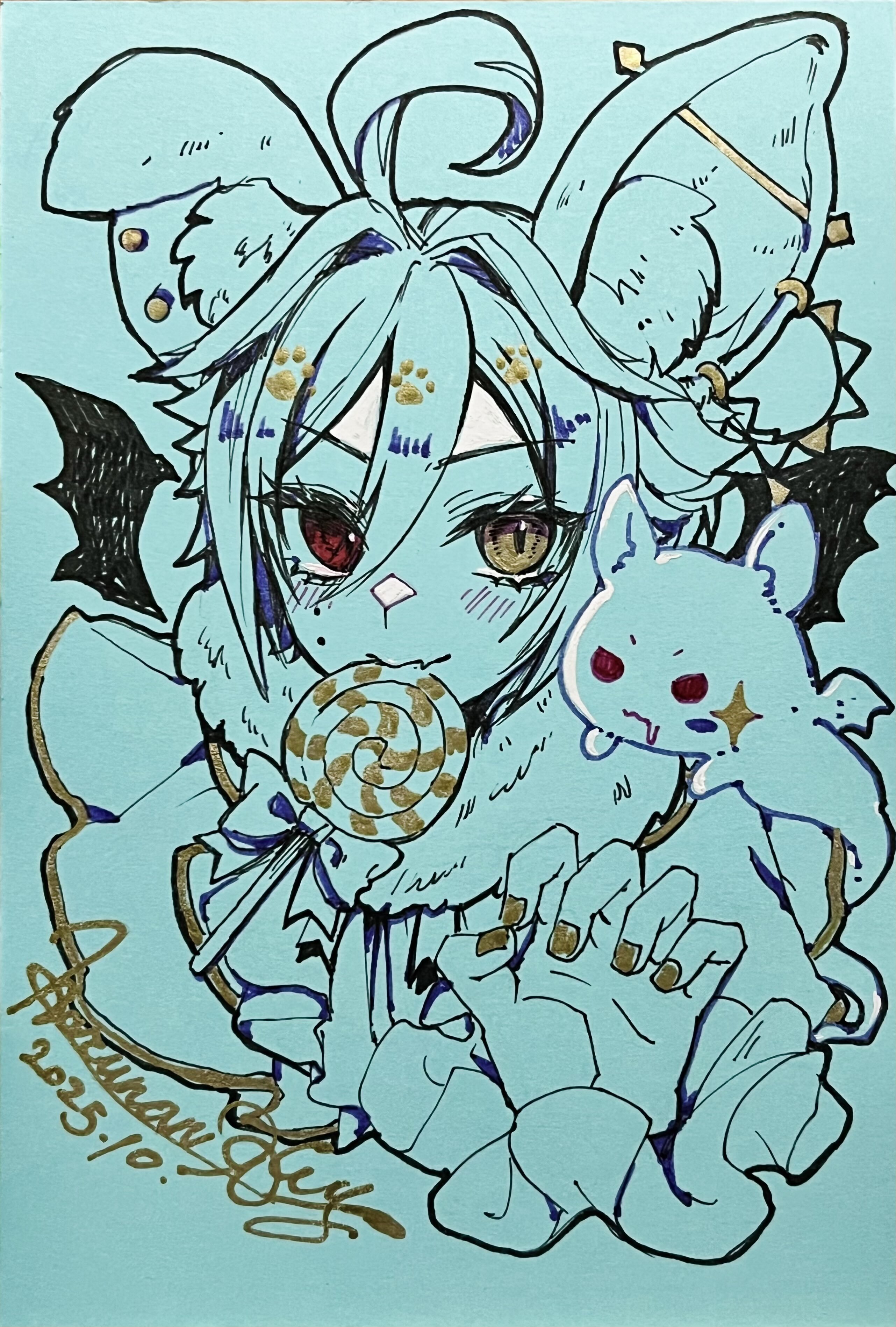 夜野ムクロジ　先生　アート作品　2 2025/10/23(木)～11/2(日)「LUNATIC Halloween 2025」​作品紹介(通販