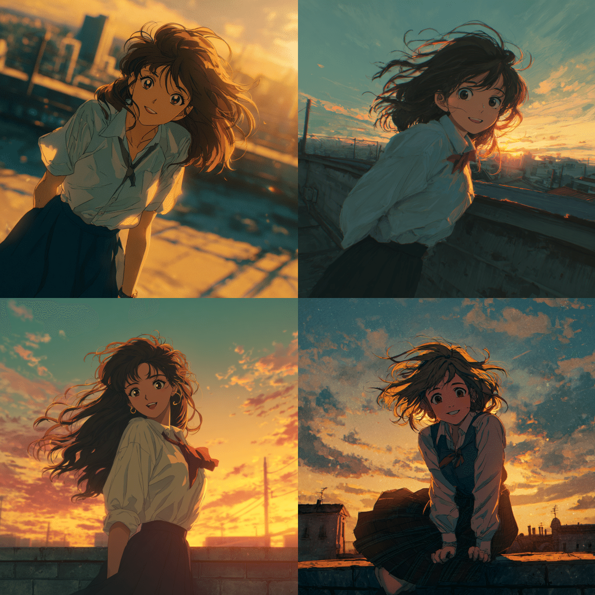 80年代アニメ風】女性キャラ Midjourney プロンプト7選｜ささお