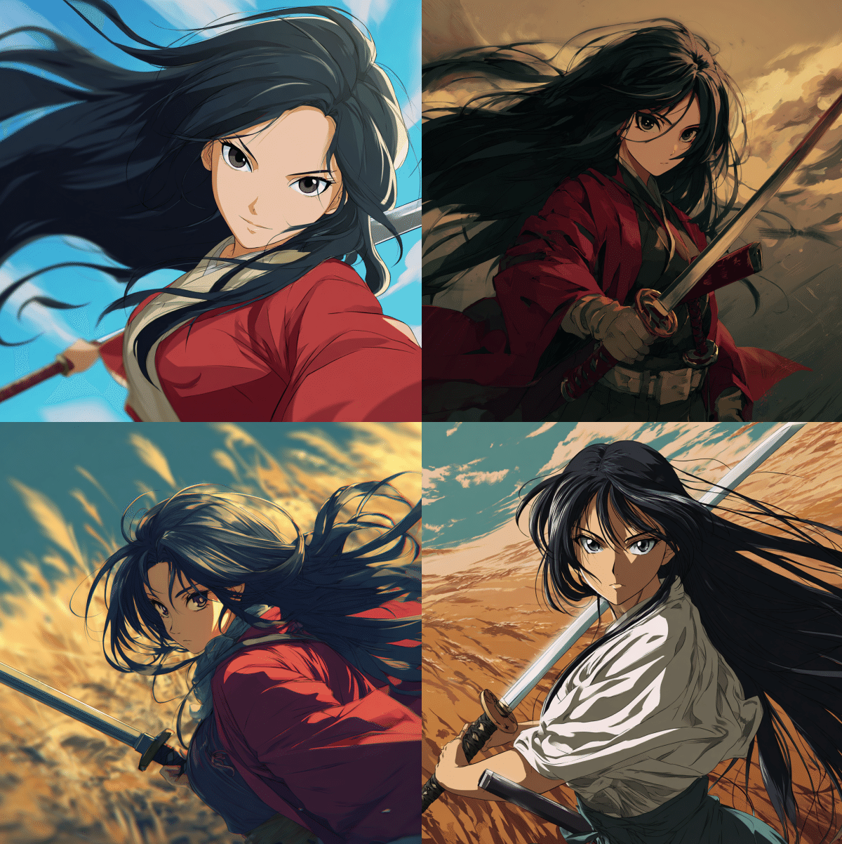 2000年代アニメ風】女性キャラ Midjourney プロンプト7選｜ささお