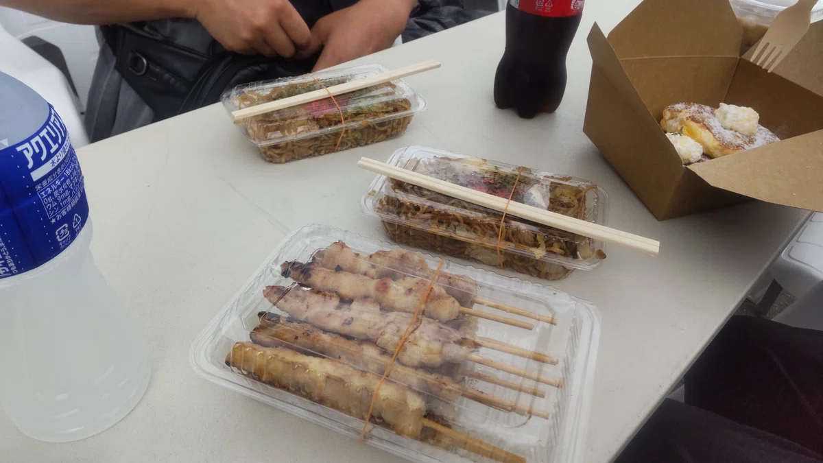 成田山塩別不動尊 例大祭の出店で買った食べ物たち