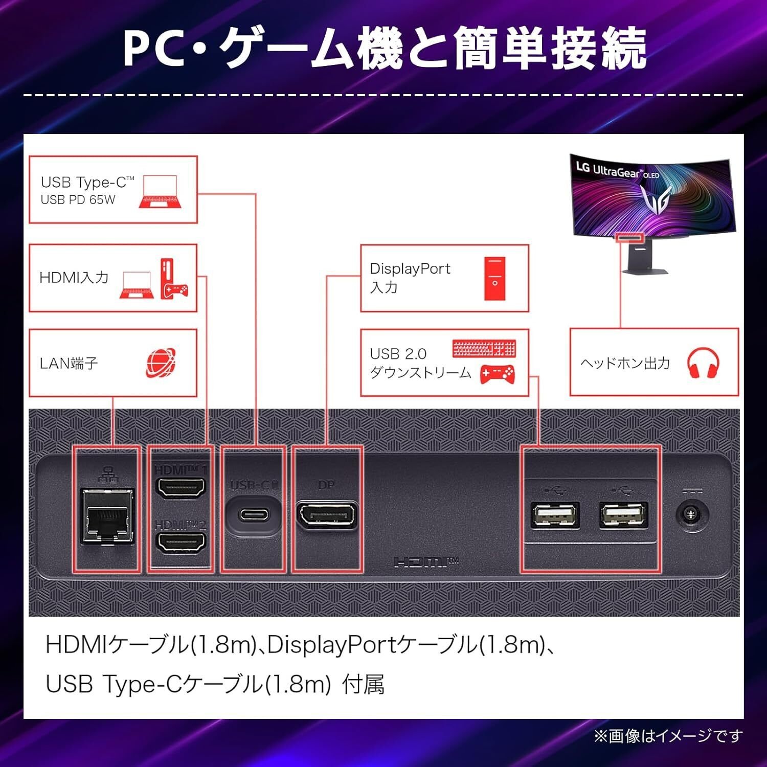 LG UltraGear OLED 45GX90SA-B【VGP 2025 Summer 金賞】：44.5インチ