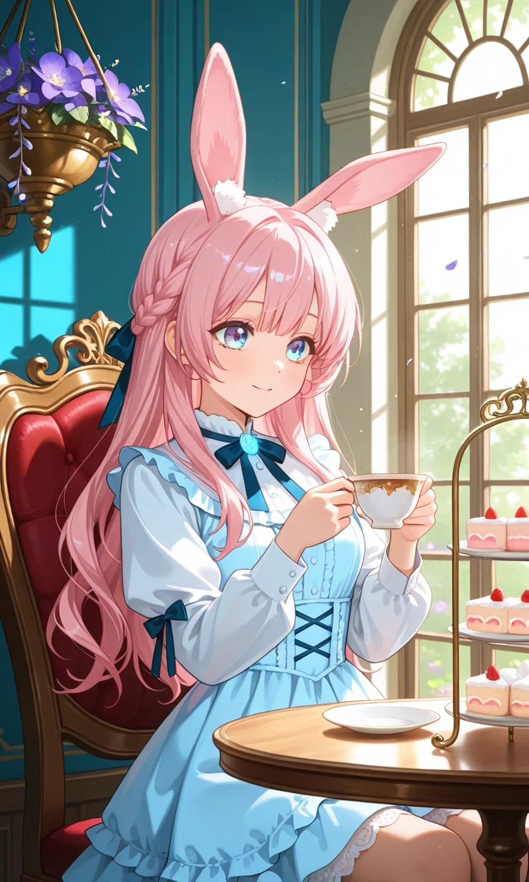 AIイラスト修行】スイさんのとびっきりかわいいバニー令嬢午後