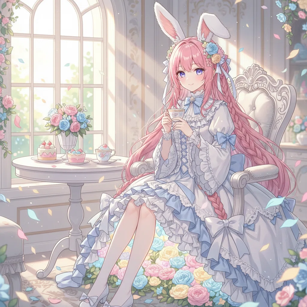 AIイラスト修行】スイさんのとびっきりかわいいバニー令嬢午後