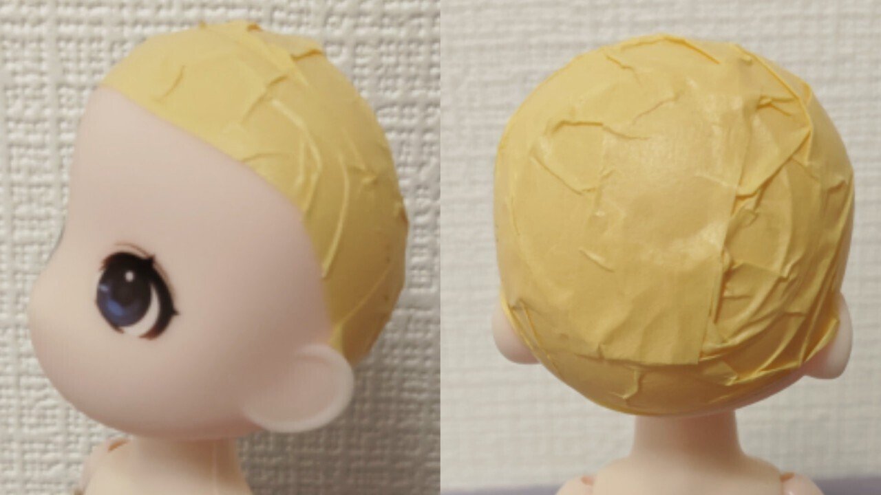 創作アイドル】百均ドールで樹脂粘土の髪の毛作りに挑戦｜涙雨-るう-