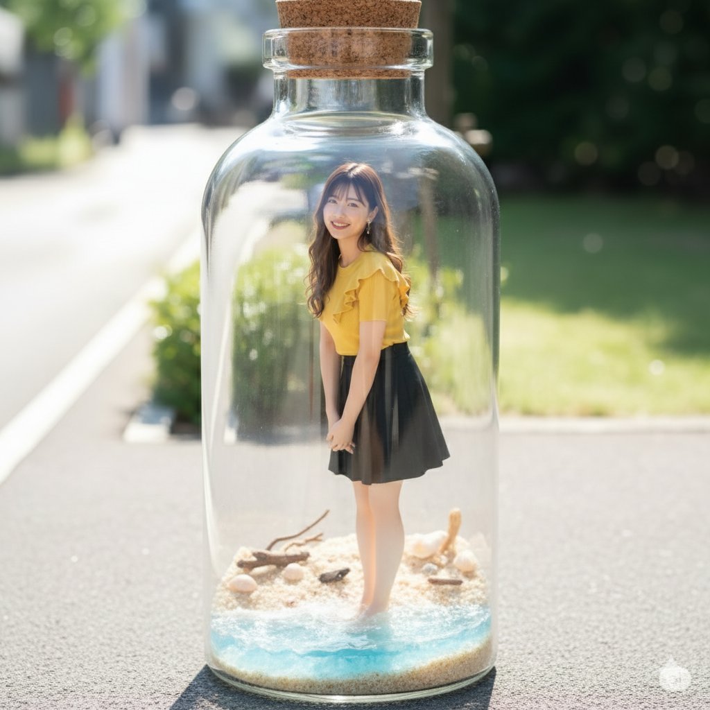 無料で簡単】写真がフィギュアに!? ガラス瓶に閉じ込めるだけの“魔法