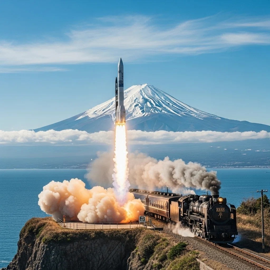 ロケット発射 写真素材01