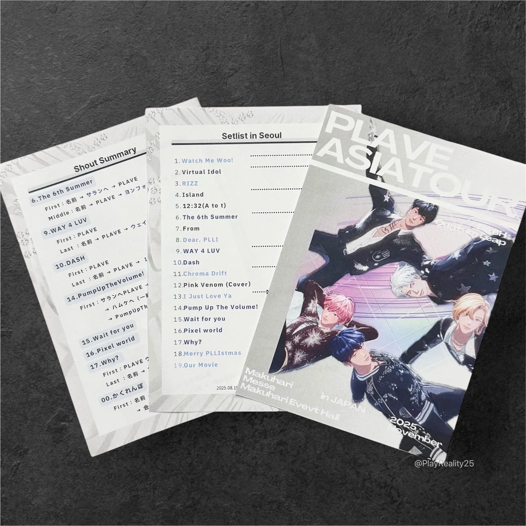 PLAVE | 日本公演 | 持ち物リスト | 2025 PLAVE Asia Tour [ DASH 
