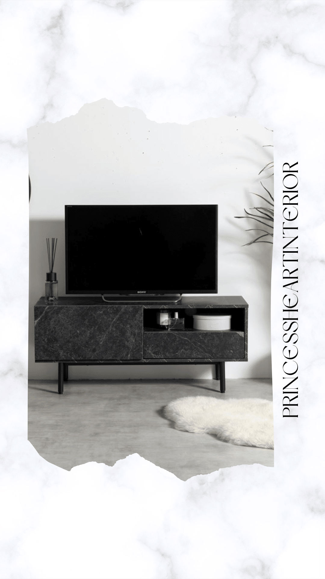 大理石柄がスタイリッシュで美しいEllis(エリス)シリーズのテレビ台 ホワイト 大理石柄テレビ台 幅100cm Ellis(エリス) 2色対応の通販情報 - 家具