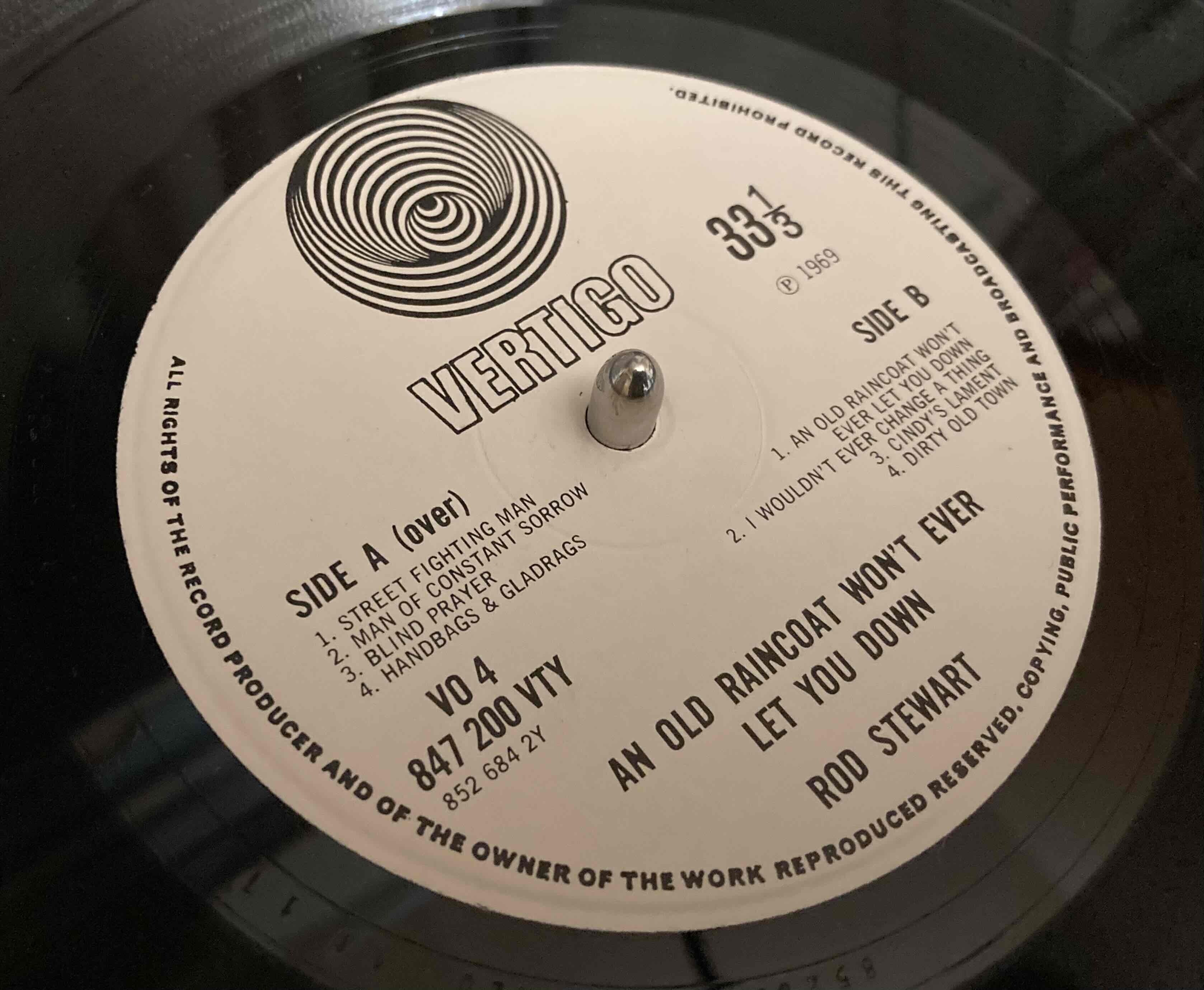 Rod Stewart [An Old Raincoat Won't Let You Down] Vertigo 847-200