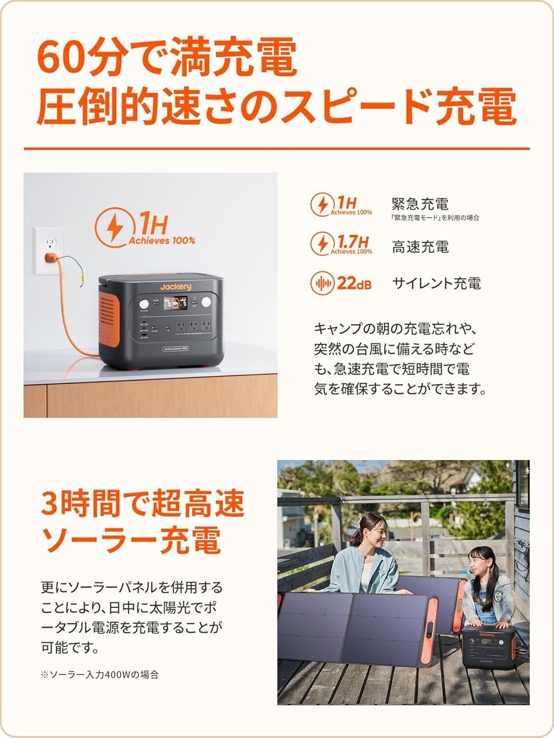 最安値】Jackery ポータブル電源 1000 New 1070Wh 業界トップの軽さと
