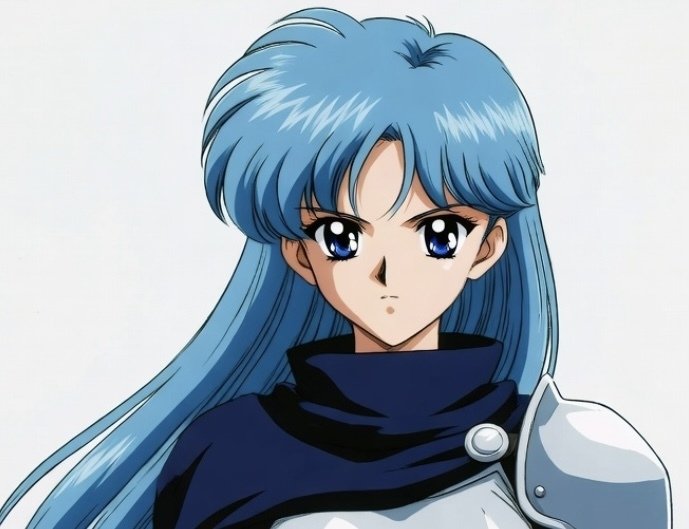 AIイラスト（青髪長髪ファンタジー美女）｜滝城弓梨