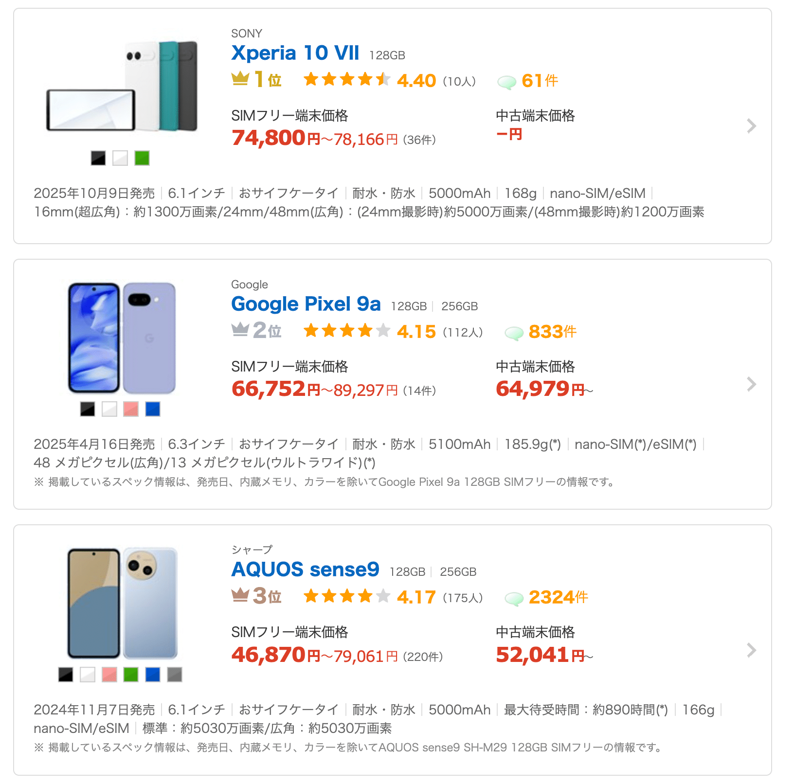 Xperia10 VIIを安く買う方法(端末のみ)とミドルスマホ比較