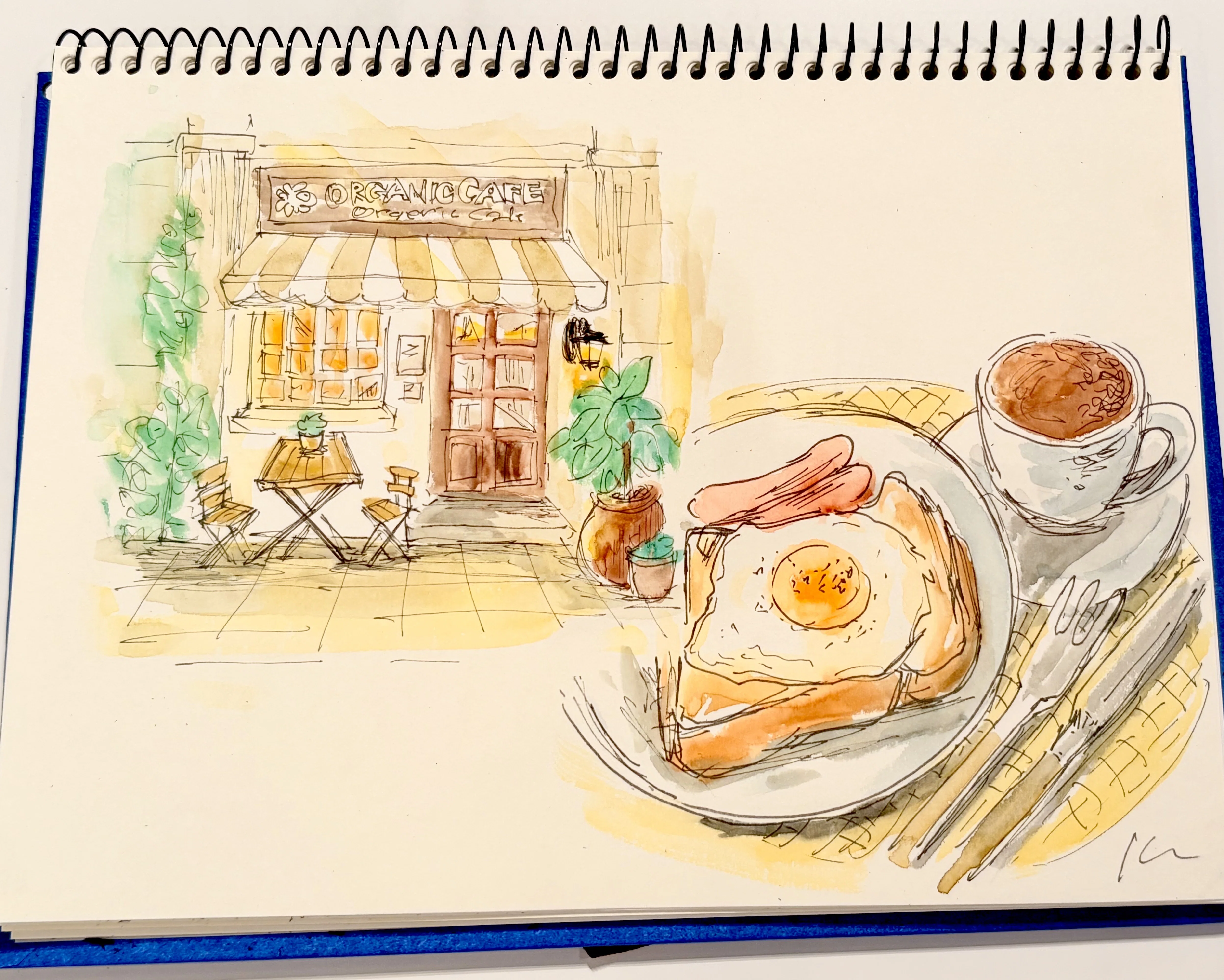 このスケッチができるまで。Vol.9【水彩絵具】｜Kee🍌アオキケエ