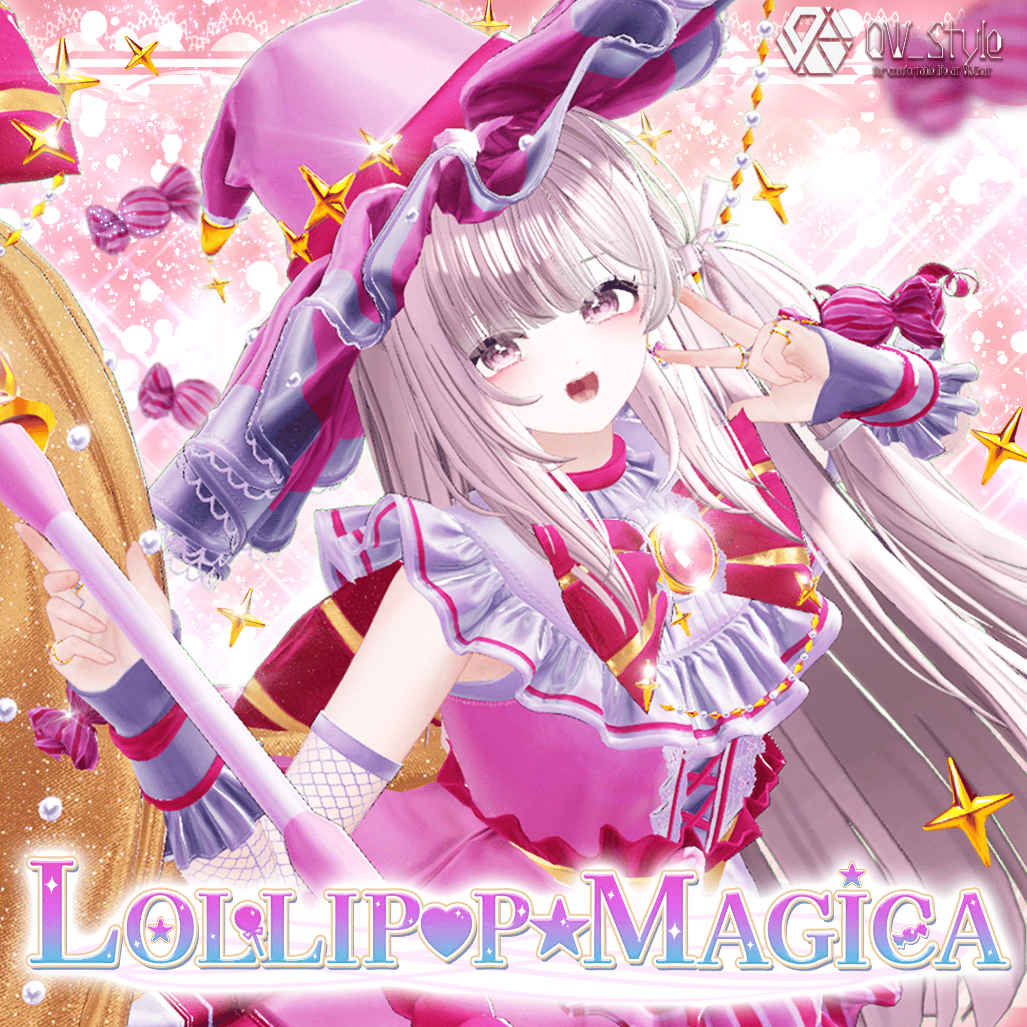 VRChatアバターギミック】LOLLIP♡P☆MAGICA☆魔法少女衣装×変身