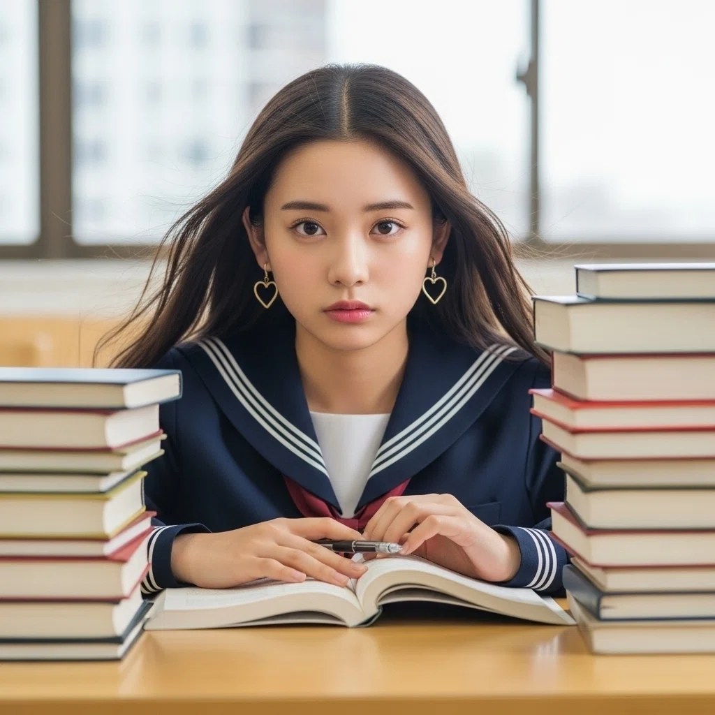 中学生 受験勉強 写真素材01