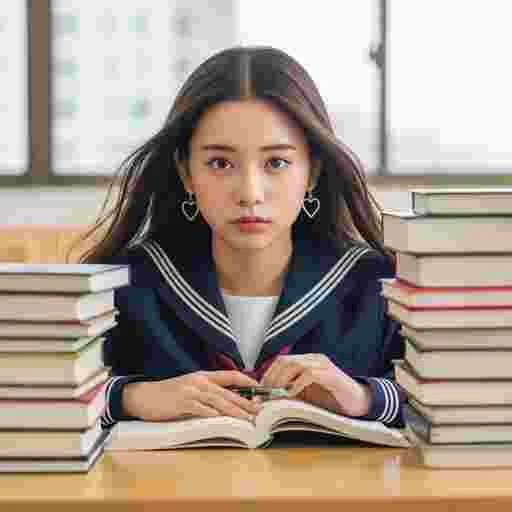 中学生 受験勉強 写真素材（サンプル）01